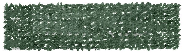 Sötétzöld leveles erkélyparaván 300 x 75 cm