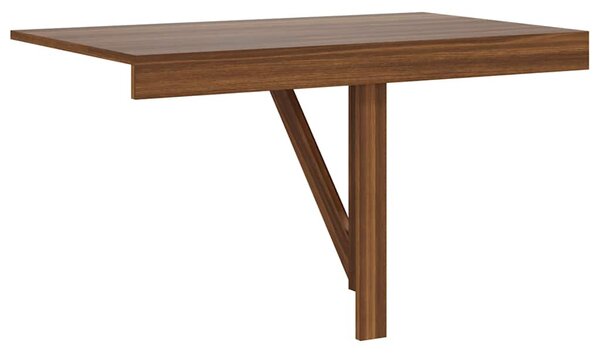 Barna tölgy szerelt fa összecsukható fali asztal 100x60x56 cm