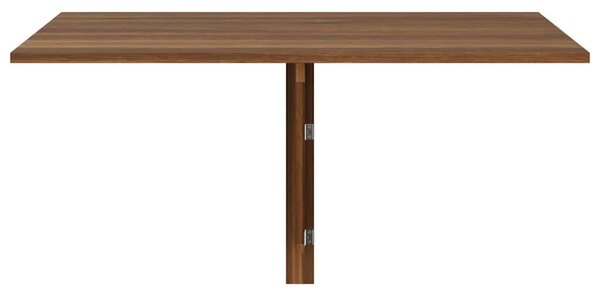 Barna tölgy szerelt fa összecsukható fali asztal 100x60x56 cm