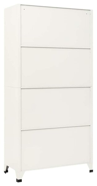 Szürke-kék acél zárható szekrény 90 x 45 x 180 cm