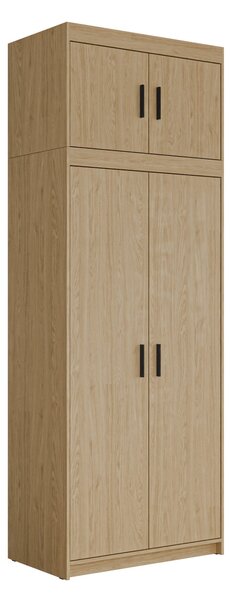 Gardróbszekrény Novduni 103, Laminált forgácslap, 246x90x53cm, Tölgy