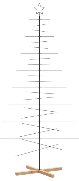 Fekete fém karácsonyfa alap dekorációhoz 210 cm