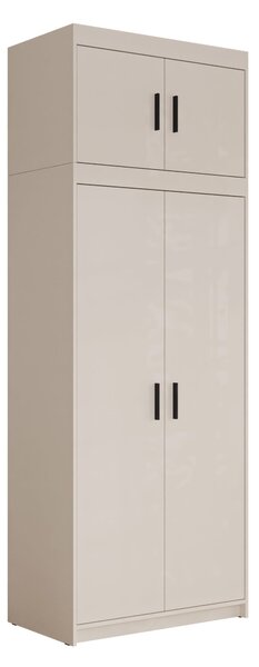 Gardróbszekrény Novduni 103, Laminált forgácslap, 246x90x53cm, Bézs