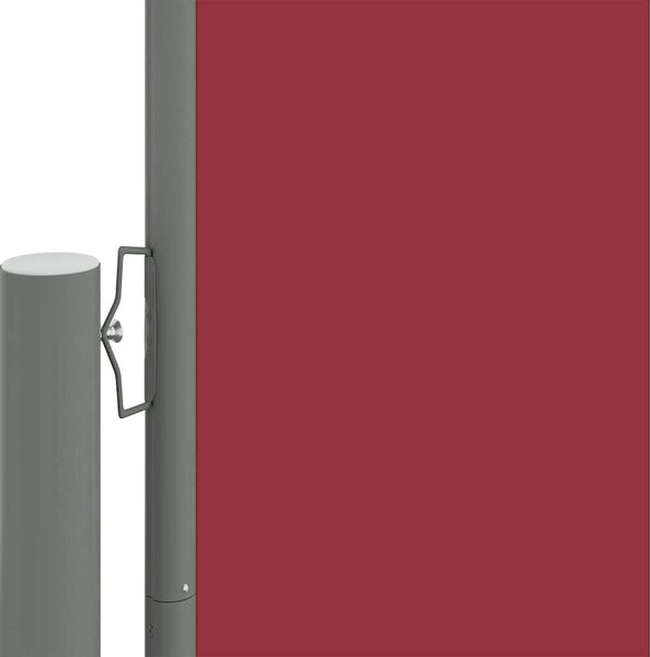 Piros behúzható oldalsó napellenző 220 x 1000 cm