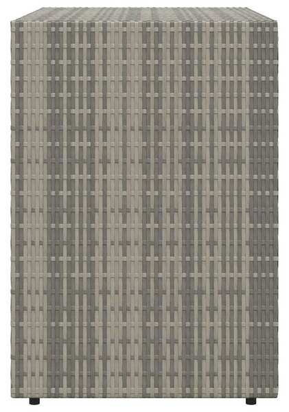 Szürke polyrattan kerti tárolószekrény 100 x 55,5 x 80 cm