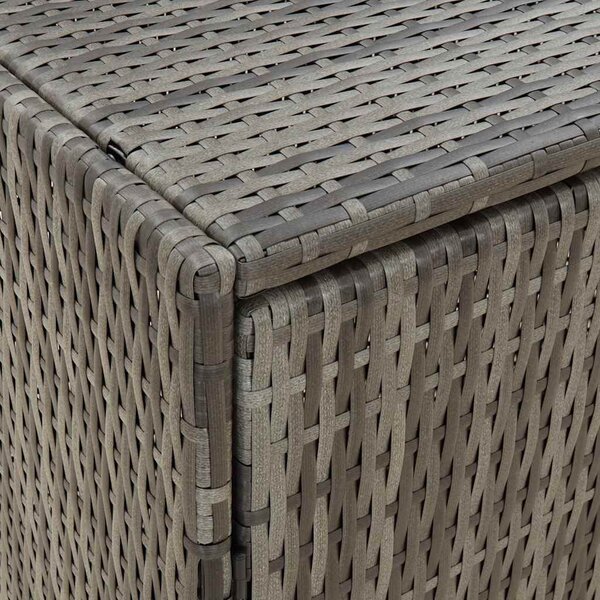 Szürke polyrattan kerti tárolószekrény 100 x 55,5 x 80 cm