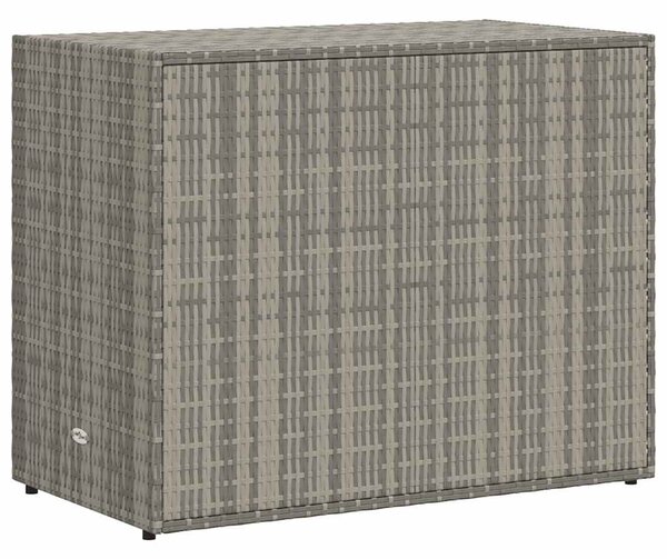 Szürke polyrattan kerti tárolószekrény 100 x 55,5 x 80 cm