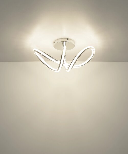 EVANGELINE LED mennyezeti lámpa, króm, 50 cm, 40W, 2200 lm, 2700–6000K