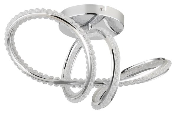 EVANGELINE LED mennyezeti lámpa, króm, 50 cm, 40W, 2200 lm, 2700–6000K