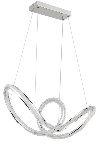 EVANGELINE LED függőlámpa, króm, 60 cm, 45W, 2475 lm, 2700–6000K