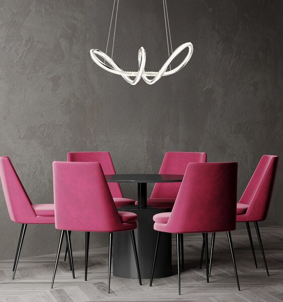 EVANGELINE LED függőlámpa, króm, 60 cm, 45W, 2475 lm, 2700–6000K