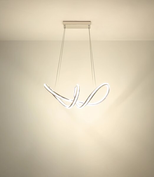 EVANGELINE LED függőlámpa, króm, 60 cm, 45W, 2475 lm, 2700–6000K