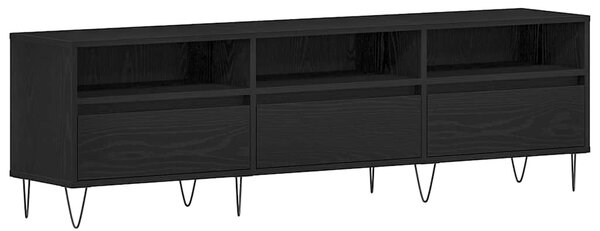 TV szekrény 150 x 30 x 44,5 cm Fekete tölgy Szerelt Fa