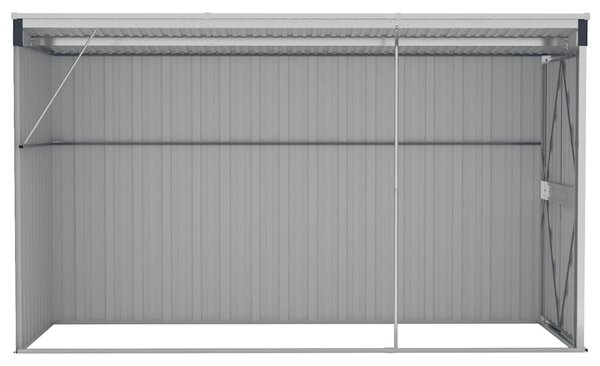 Antracitszürke acél falhoz erősíthető fészer 118 x 288 x 178 cm