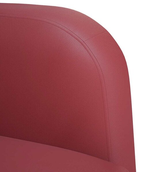 Bordó műbőr loveseat kanapé 110 cm
