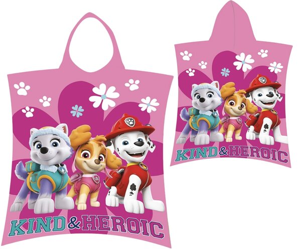 Gyermek poncsó Paw Patrol Pink