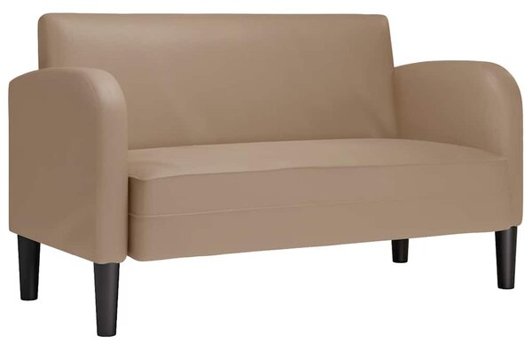 Cappuccino műbőr loveseat kanapé 110 cm