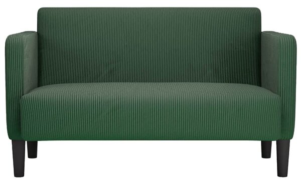 VidaXL sötét zöld kordbársony szövet loveseat kanapé 109 cm