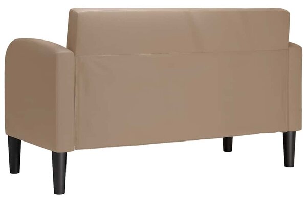 Cappuccino műbőr loveseat kanapé 110 cm