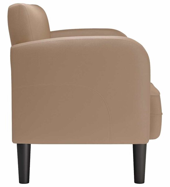 Cappuccino műbőr loveseat kanapé 110 cm