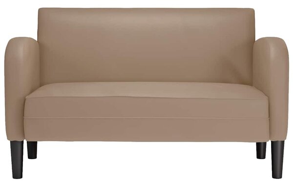 Cappuccino műbőr loveseat kanapé 110 cm