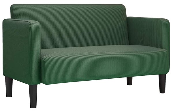 VidaXL sötét zöld kordbársony szövet loveseat kanapé 109 cm