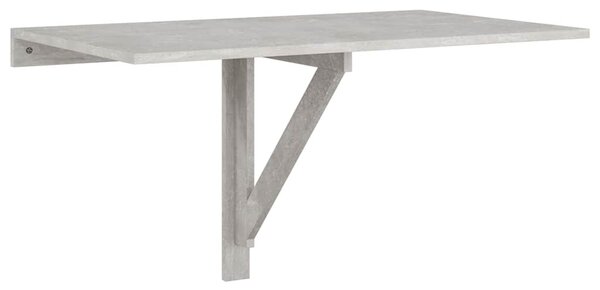 Betonszürke szerelt fa összecsukható fali asztal 100x60x56 cm