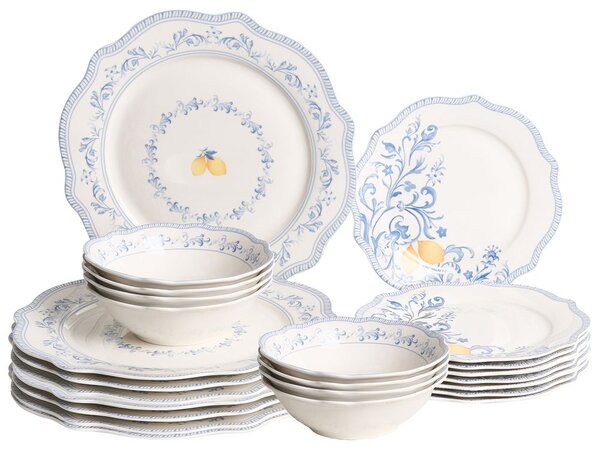 24 darabos étkészlet LOVAGE Porcelán Fehér