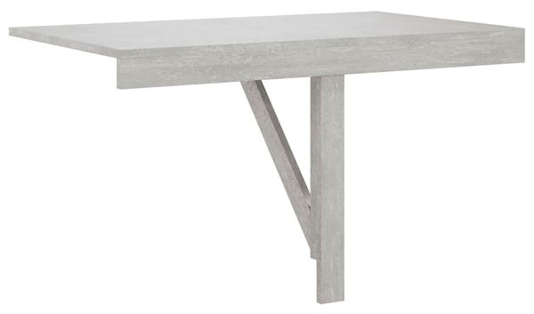 Betonszürke szerelt fa összecsukható fali asztal 100x60x56 cm