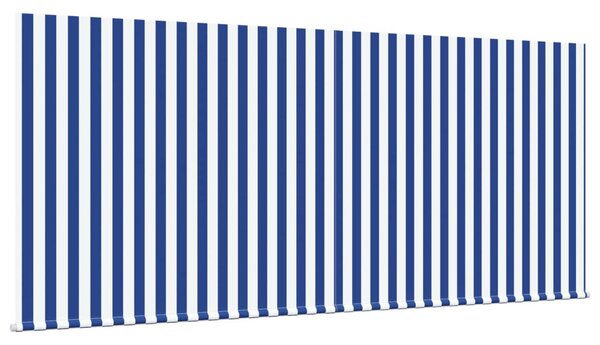 Behúzható napellenző Kék és Fehér 300 x 250 cm