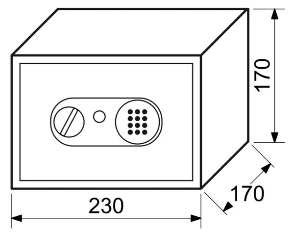 Bútorszéf RS 17, elektromos zárral, rózsaszín