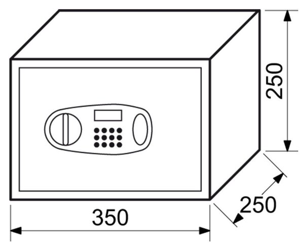 Bútorszéf RS 25, elektromos zárral, szürke