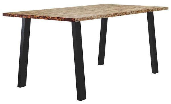 Tömör akácfa kerti étkezőasztal 150 x 90 x 75 cm