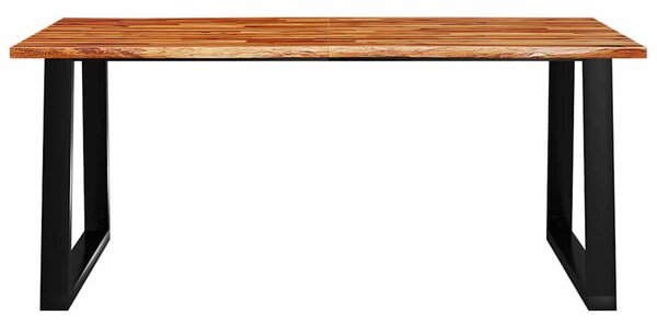 Tömör akácfa étkezőasztal természetes éllel 180 x 90 x 75 cm