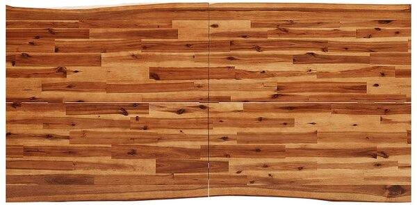 Tömör akácfa étkezőasztal természetes éllel 180 x 90 x 75 cm