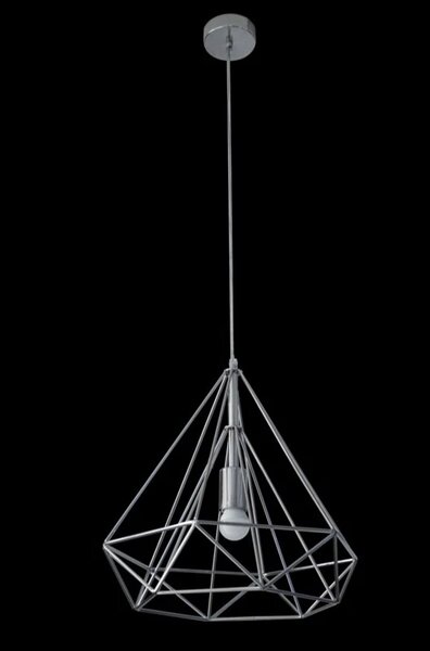 Wire csillár Ezüst 36(kör sugár)x62 cm