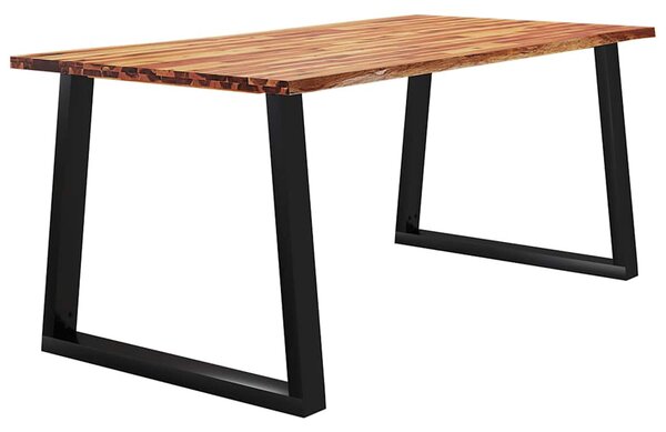 Tömör akácfa étkezőasztal természetes éllel 180 x 90 x 75 cm