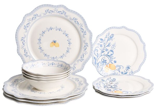 12 darabos étkészlet LOVAGE Porcelán Fehér