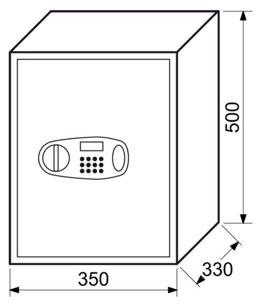 Bútorszéf RS 50, elektromos zárral, szürke