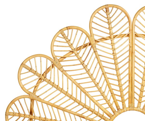 Ágy Rattan FLORENTINE 180 x 200 cm Világosbarna