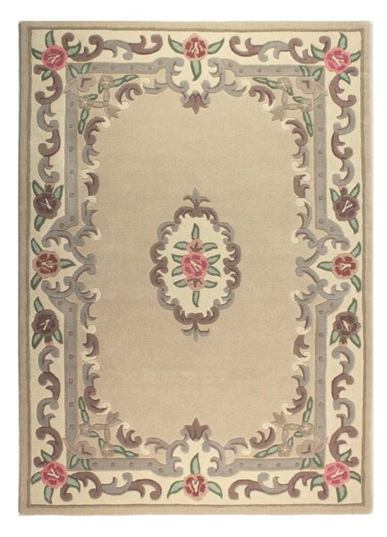 Aubusson bézs gyapjú szőnyeg, 75 x 150 cm - Flair Rugs