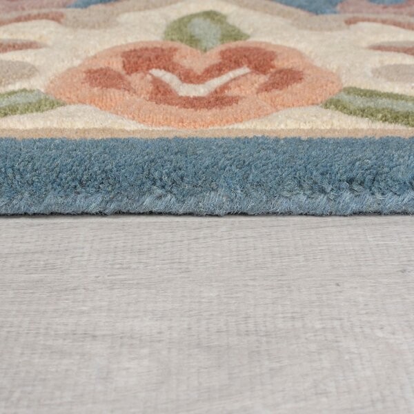 Aubusson kék gyapjú szőnyeg, 75 x 150 cm - Flair Rugs