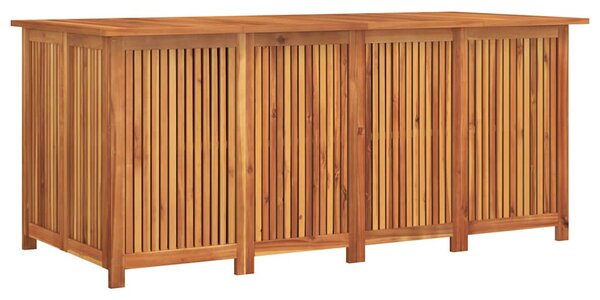 Tömör akácfa kerti tárolóláda 200 x 80 x 75 cm