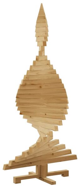 Karácsonyfák állvánnyal Barna 150 cm Tömör fenyőfa