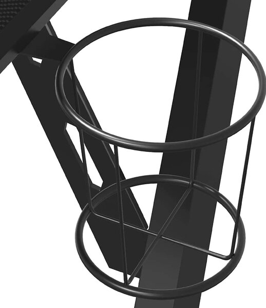 Fekete Y-lábú gamer asztal 110 x 60 x 75 cm