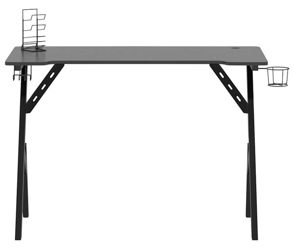 Fekete Y-lábú gamer asztal 110 x 60 x 75 cm