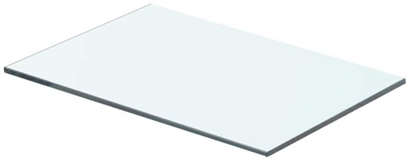 2 db átlátszó üveg paneles polc 40 x 20 cm