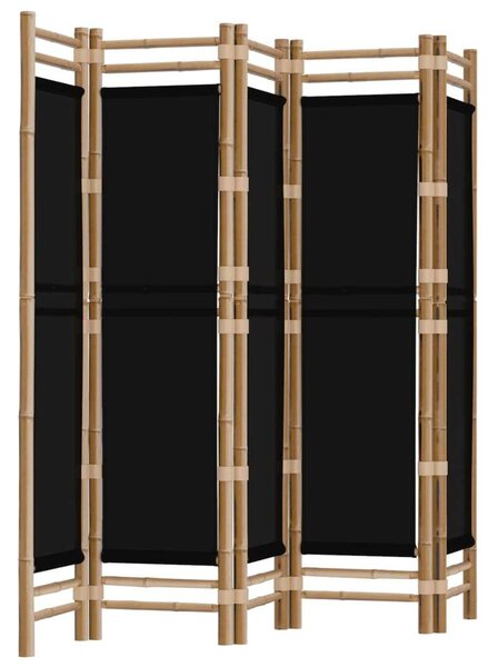 VidaXL Bambusz Térelválasztó - 5 Panel - Fekete - 200cm