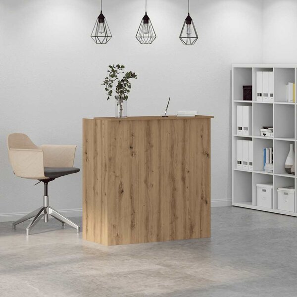 Recepciós pult kézműves tölgy 100x50x103,5 cm szerelt fa