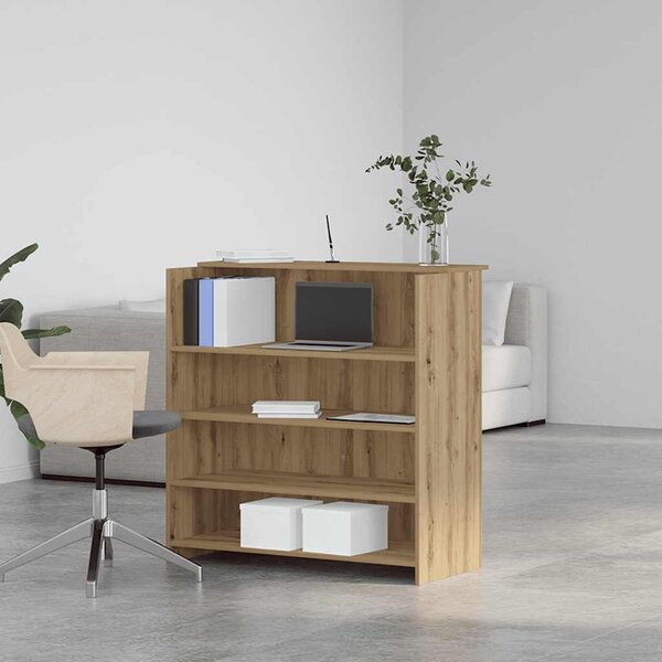 Recepciós pult kézműves tölgy 100x50x103,5 cm szerelt fa